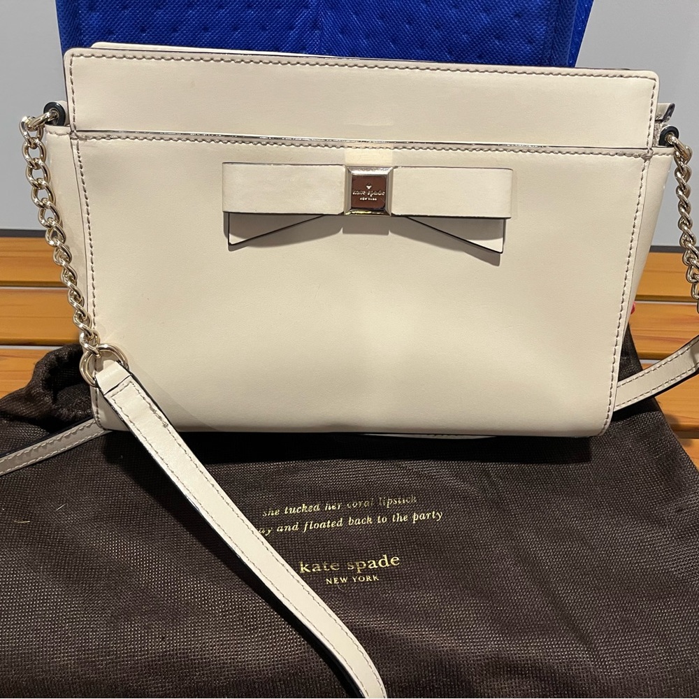Beige bag with dust cover